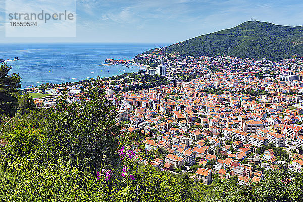 Budva  Montenegro. Gesamtansicht.