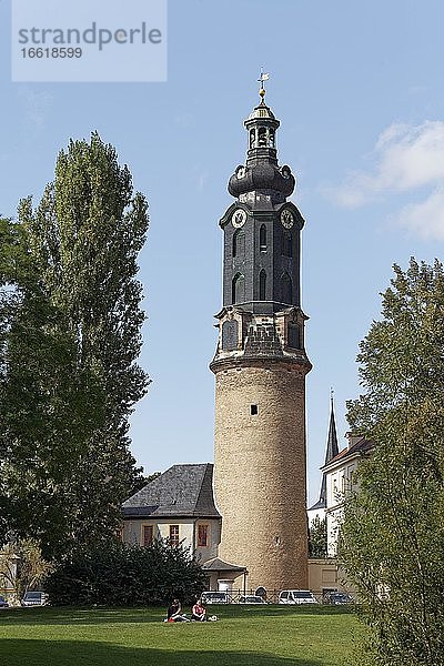Schlossturm  Weimarer Stadtschloss  Residenzschloss  Weimar  Thüringen  Deutschland  Europa