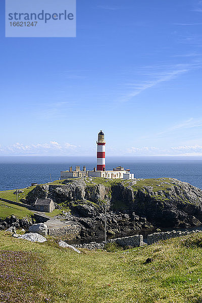 UK  Schottland  Eilean Glas Leuchtturm auf der Insel Scalpay