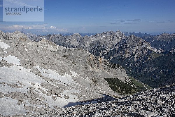 Brendelsteig  Aufstieg zur Östlichen Ödkarspitze  Karwendel  Tirol  Österreich  Europa