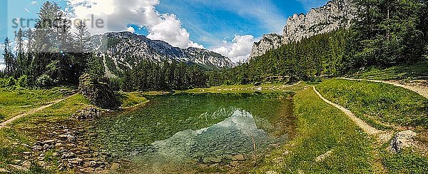 Grüner See  Panoramaaufnahme  Steiermark  Österreich  Europa