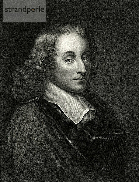 Frankreich  um 1650
Ein Stich von Henry Meyer aus dem Jahr 1833 des französischen Mathematikers  Schriftstellers  Philosophen und Erfinders Blaise Pascal.