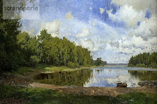 Olof Arborelius (1842-1919). Schwedischer Maler. Blick auf den See in Engelsberg  Vastmanland  1893. Nationalmuseum. Stockholm. Schweden.