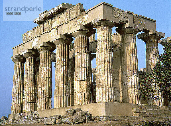 Magna Graecia. Selinunte. Antike griechische Stadt. Akropolis. Tempel E oder Tempel der Hera. 6. Jahrhundert v. Chr. Sizilien. Italien.