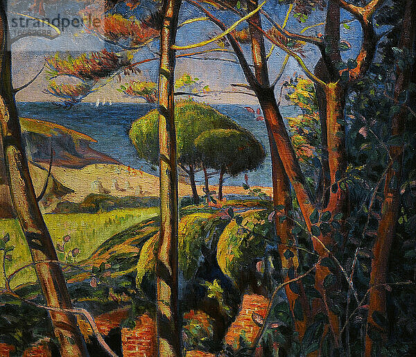 Jan Rubczak (1884-1942). Polnischer Maler. Landschaft in voller Sonne  ca. 1912. Schlesisches Museum. Kattowitz  Polen.