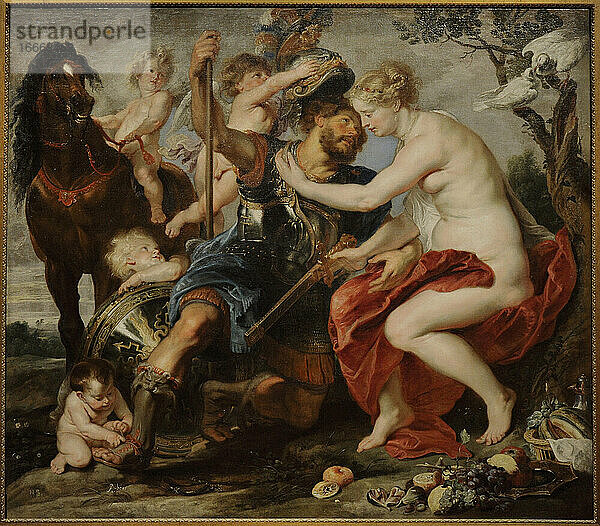 Peter Paul Rubens (1577-1640). Flämischer Barockmaler. Mars und Venus  1615-1620. Öl auf Leinwand. Staatliches Eremitage-Museum. Sankt Petersburg. Russland.