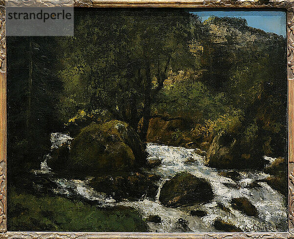 Gustave Courbet (1819-1877). Französischer Maler. Ein Bach im Wald  Jura  ca.1865. Nationalgalerie. Oslo. Norwegen.