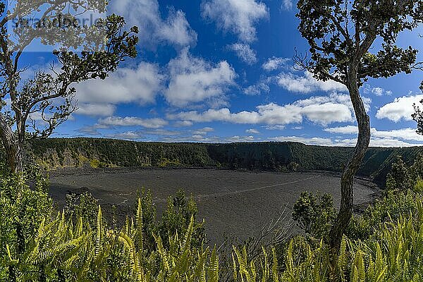 Krater des Kilauea Vulkans  Hawaii  Hawai'i Volcanoes National Park  Big Island