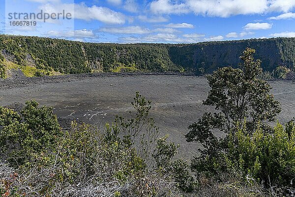 Kilauea Krater im Überblick  Hawaii  Hawai'i Volcanoes National Park  Big Island