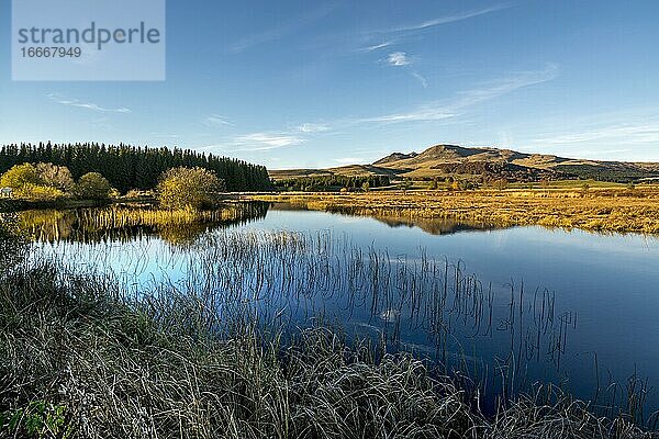 Sancy-Massiv im Herbst  Sancy-Massiv  Naturpark der Vulkane der Auvergne  Departement Puy de Dome  Auvergne-Rhône-Alpes  Frankreich  Europa