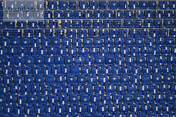 Leere Sitzreihen im Stadion  PreZero Arena  Geisterspiel  Sinsheim-Hoffenheim  Baden-Württemberg  Deutschland  Europa