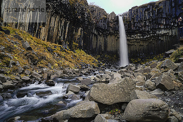 Wasserfall Svartifoss im Skaftafell-Nationalpark