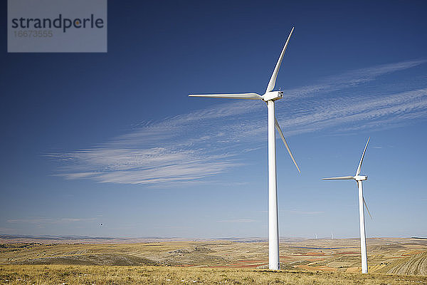 Windmühlen zur Stromerzeugung in Spanien.