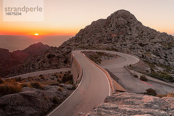 Spektakuläre Bergstraße Nus de Sa Corbata auf Mallorca Spanien