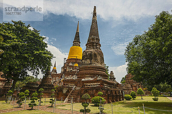 Pagode des Tempels Wat Yai Chaimongkol in Ayutthaya