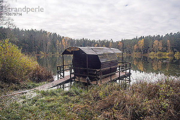 Sauna am Lohja-See im Lahemaa-Nationalpark