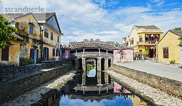 Die ikonische japanische überdachte Brücke in Hoi An