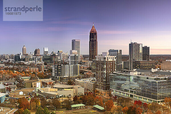 Atlanta Georgia Stadtzentrum Stadtsilhouette