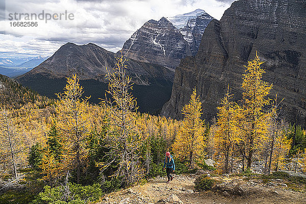 Wanderung auf den Mount Fairview vom Paradise Valley hinter Mount Temple