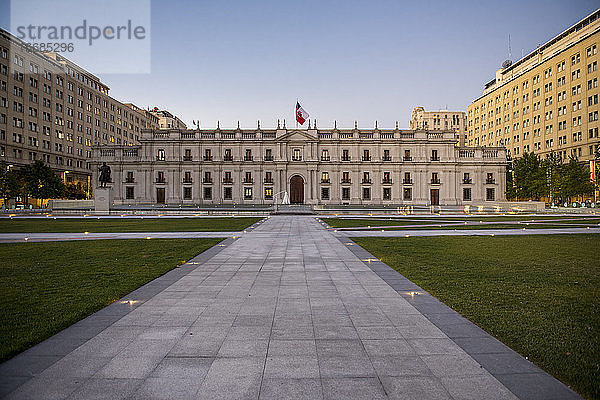 Der Präsidentschaftspalast in Santiago de Chile