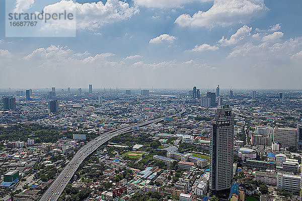 Überblick über Bangkok am Tag