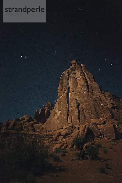 Arches National Park bei Nacht.