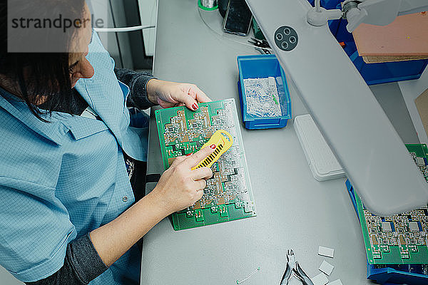 Gebrauchte Herstellung Schiff für Computer auf einem Tisch