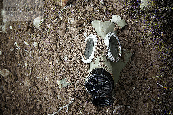 Alte Maske für die bakteriologische Kriegsführung aus der Zeit des Kalten Krieges.