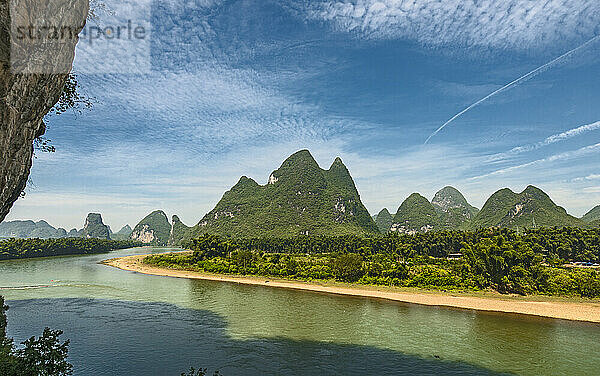 Der Fluss Li in der Nähe von Yangshua in China