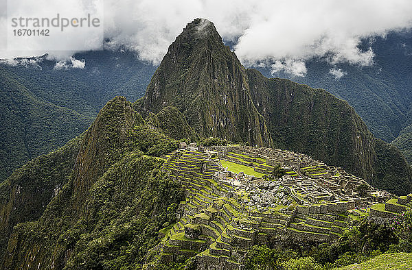 Luftaufnahme von Machu Picchu  Peru