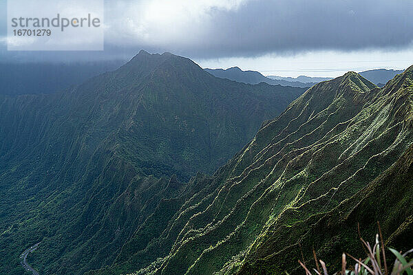 Blick auf die Ko'olau Mountains in Oahu  Hawaii