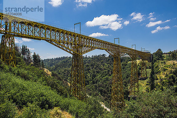 Puente Malleco  eine Eisenbahnbrücke aus dem Jahr 1890  Collipulli  Araukanien