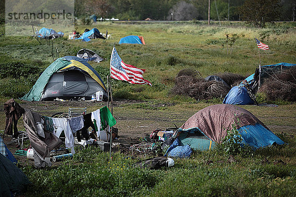 Obdachlosen-Zeltstadt in Sacramento