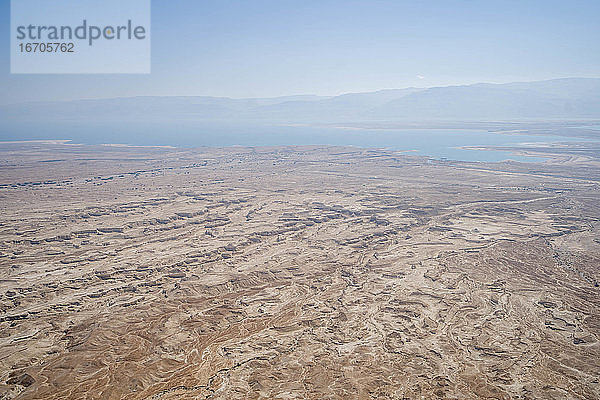 Aufstieg aus dem Inneren der Seilbahn zur Festung Masada in Israel