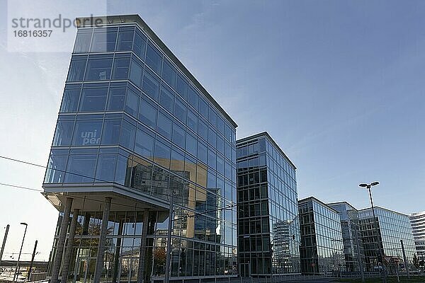 Bürogebäudekomplex Float  Architekt Renzo Piano  Medienhafen Düsseldorf  Nordrhein-Westfalen  Deutschland  Europa