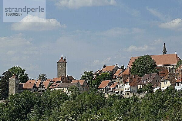 Altstadt  Rothenburg ob der Tauber  Mittelfranken  Bayern  Deutschland  Europa