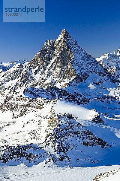 Alpen  Aussicht Klein Matterhorn  Matterhorn  4478 (m)  Wallis  Schweiz  Europa