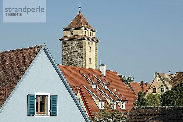 Galgentor Turm  Altstadt  Rothenburg ob der Tauber  Mittelfranken  Bayern  Deutschland  Europa