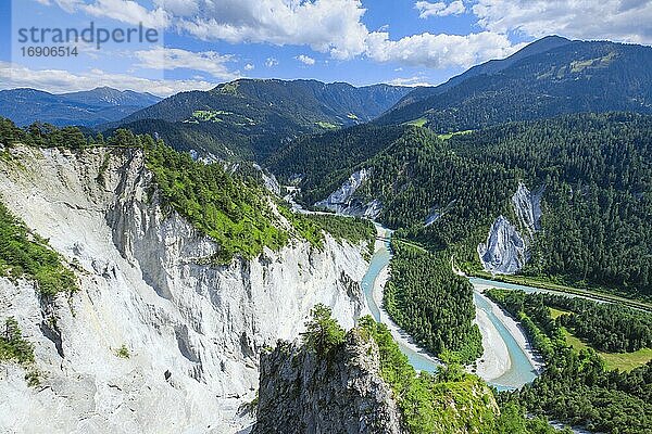 Rheinschlucht  Graubünden  Schweiz  Europa