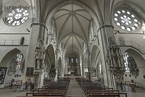 Innenraum der St.Paulus Kathedrale  Münster  Nordrhein-Westfalen  Deutschland  Europa