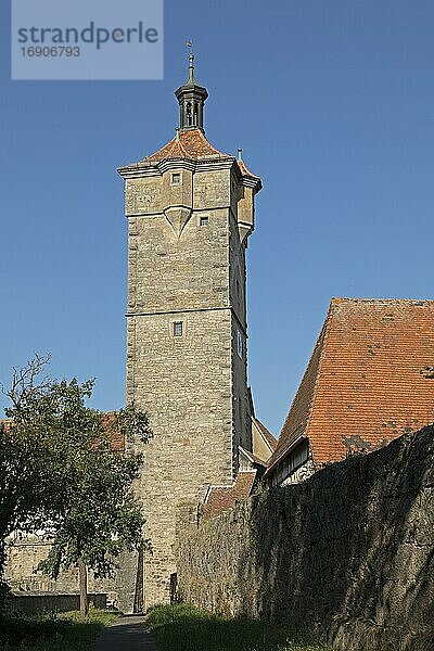 Klingentorturm  Altstadt  Rothenburg ob der Tauber  Mittelfranken  Bayern  Deutschland  Europa