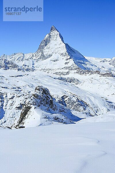 Matterhorn  4478 m  Zermatt  Wallis  Schweiz  Europa