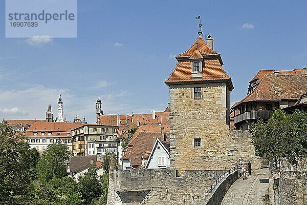 Kobolzeller Tor  Altstadt  Rothenburg ob der Tauber  Mittelfranken  Bayern  Deutschland  Europa