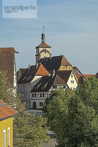 Weißer Turm  Altstadt  Rothenburg ob der Tauber  Mittelfranken  Bayern  Deutschland  Europa