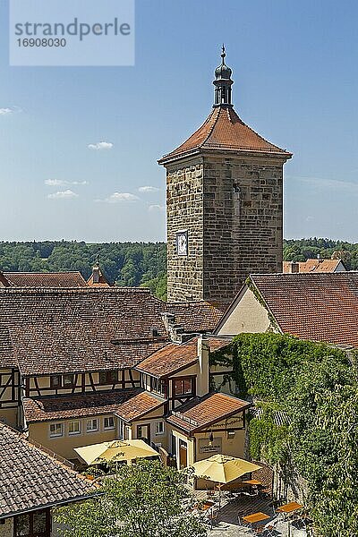 Siebersturm  Altstadt  Rothenburg ob der Tauber  Mittelfranken  Bayern  Deutschland  Europa