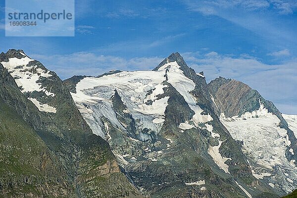 Gipfel des Großglockner im Nationalpark Hohe Tauern  Berge  Alpen  Österreich  Europa