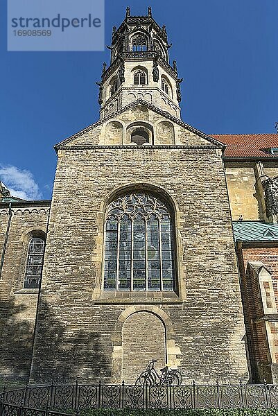 Turm der Kirche St. Ludgeri  Münster  Nordrhein-Westfalen  Deutschland  Europa