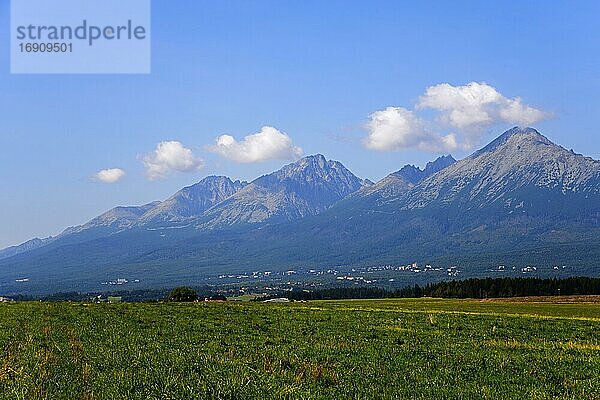 Hohe Tatra  Blick von Mlynica  Región Vysoké Tatry  Slowakei  Europa