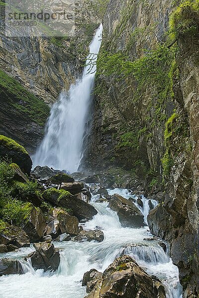 Gössnitz-Wasserfall im Nationalpark Hohe Tauern  Österreich  Europa