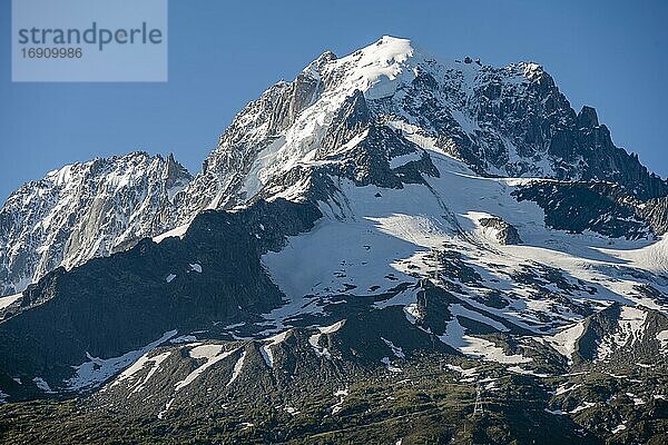 Berg  Gipfel des Aiguille Verte  Chamonix  Haute-Savoie  Frankreich  Europa